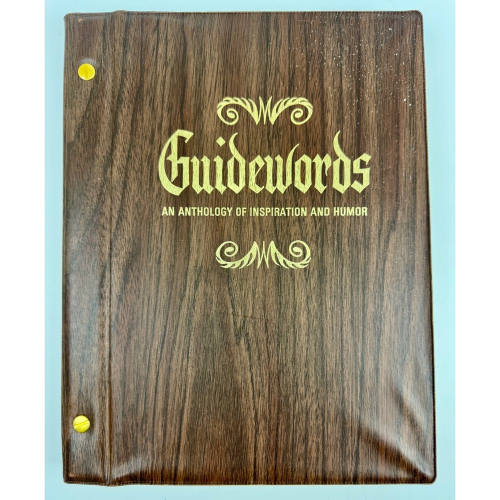 Vintage‎ 1971 Guidewords Anthology Inspiration Humor Miriam Hunter Binder